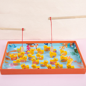 Gioco di Pesca in Legno Montessori con Anatre, Giocattolo Educativo per Contare e Abbinare Numeri, Gioco di <span class=keywords><strong>Matematica</strong></span> per lo Sviluppo della Motricità Fine per Bambini dai 3 Anni in Su - Product Image 3