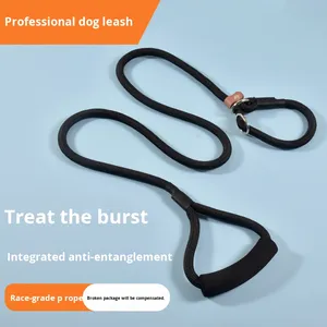 Tali Anjing Retraktil Nylon Ramah Lingkungan, Tahan Lama, Nyaman, dengan Dekorasi Pita Polos Klasik untuk Semua Ras - Product Image 3