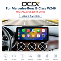 Autoradio pour Mercedes-Benz Classe B W242 W246 NTG4.5/5.0 10.25"/12.3" avec système Linux, CarPlay sans fil, unité centrale multimédia automobile