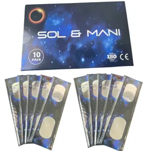 Factory Sales Paper Solar Eclipse Glasses Custom Logo ISO Certificate Wholesale for US 2014 Solar Eclipse Event 10 pack 5 pack
