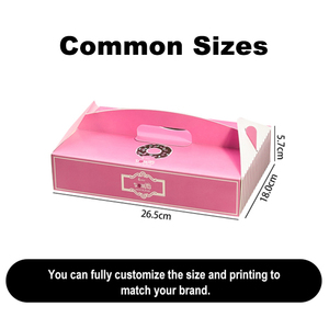 Boîte à donuts mochi écologique personnalisée avec logo, lot de 6, en carton blanc de qualité alimentaire, emballage à <span class=keywords><strong>emporter</strong></span> pour boulangerie avec poignée intégrée - Product Image 4