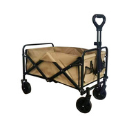 Chariot de pique-nique pliable pour enfants, avec roues pivotantes, cadre métallique, poignée télescopique, chariot de transport portable