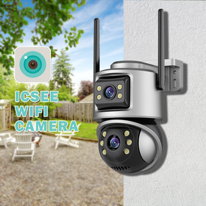 ICSEE WIFI圆顶网络闭路电视摄像机双镜头室内安全夜视监控跟踪昼夜支持双向音频 - Product Image 2