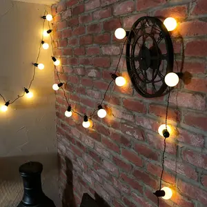 20 Lichter in 5 Metern LED-Lichterketten Außen dekorations lampe für den Heimgebrauch Festival feier Hochzeit Plastik birnen schnur