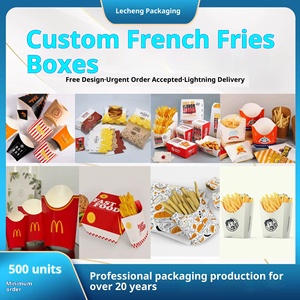 Custom Fold-Free Disposable French Fry Boxes, Food Grade <b>Snack</b> <b>Containers</b> for Takeout and Popcorn - Product Image 5