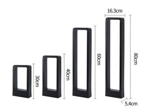 30cm 40cm 60cm 80cm 110V 220V IP65 Moderne Decoratie Vierkante Warmwitte Waterdichte Aluminium Buiten Tuin LED Gazonpaalverlichting - Product Image 4