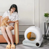 Bac à litière pour chat électrique intelligent entièrement automatique de haute qualité, moderne, respectueux de l'environnement, en matériau ABS, capacité de 65 L, facile à nettoyer