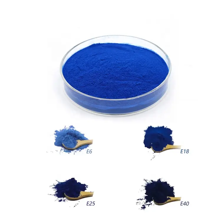Vente en gros Phycocyanine Bleu Majik E6 E18 E25 E40 phycocyanine bleu extrait de spiruline phycocyanine e25