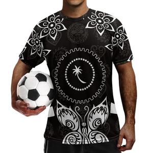 Fußballtrikot individuell gestalten, hochwertiger Druck, polynesisches Stammes-Tattoo, Totem-Chuuk-Logo, Sublimationsdruck, Sport-Fußballuniform - Product Image 3