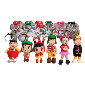 Venta al por mayor lindo patrón de animales de dibujos animados El <span class=keywords><strong>Chavo</strong></span> mosquetón llavero delicado pequeño regalo muñeca para coche mochila colgante llavero - Product Image 4