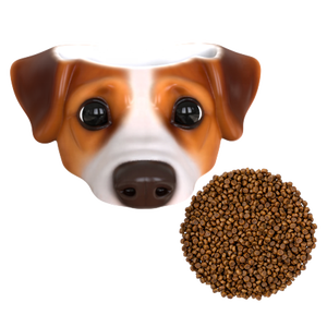 Animal decorativo personalizado pintado a mano porcelana Mestizo Mutt pueblo de raza mixta perro indígena cuenco plato de Alimentación de Mascotas de cerámica - Product Image 1