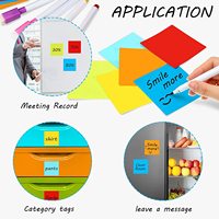 Tableau d'affichage réutilisable en PET, notes autocollantes effaçables à sec, adsorption auto-adhésive, pour bureau, rappel rapide, bloc adhésif effaçable