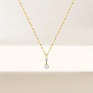 Simple estrella Luna agua diseño 925 plata esterlina mujeres collar joyería - Product Image 2