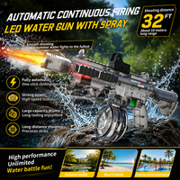 Nouveau produit - Pistolet à eau électrique M416 - Jouets - Pistolet à eau automatique transparent avec lumière LED clignotante pour enfants - Avec fumée