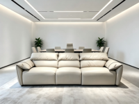 Günstiges Kunstleder-Ecksofa-Set Modernes Design Umweltfreundlich Langlebiger Schwamm Krankenhaus Schule Werkstatt Apartment Metall