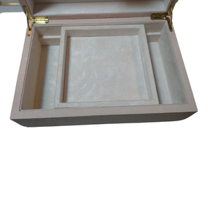 Cajas de Almacenamiento de Joyería Rectangulares con Cierre de Latón y Patrón Cuadrado de Imitación de Piel de Cangrejo, Personalizadas a Precio de Fábrica - Product Image 5