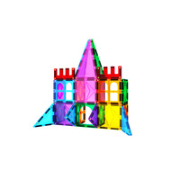 JUMBO TOYS Briques magnétiques Blocs de construction 3D STEM pour enfants Jouet d'apprentissage créatif transparent et coloré à faire soi-même