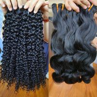 Lot de Cheveux Humains Vierges Bruts Non Transformés Birmans, Naturels, Provenant d'un Donneur Unique Cambodgien, 100% Alignés dans le Sens de la Cuticule