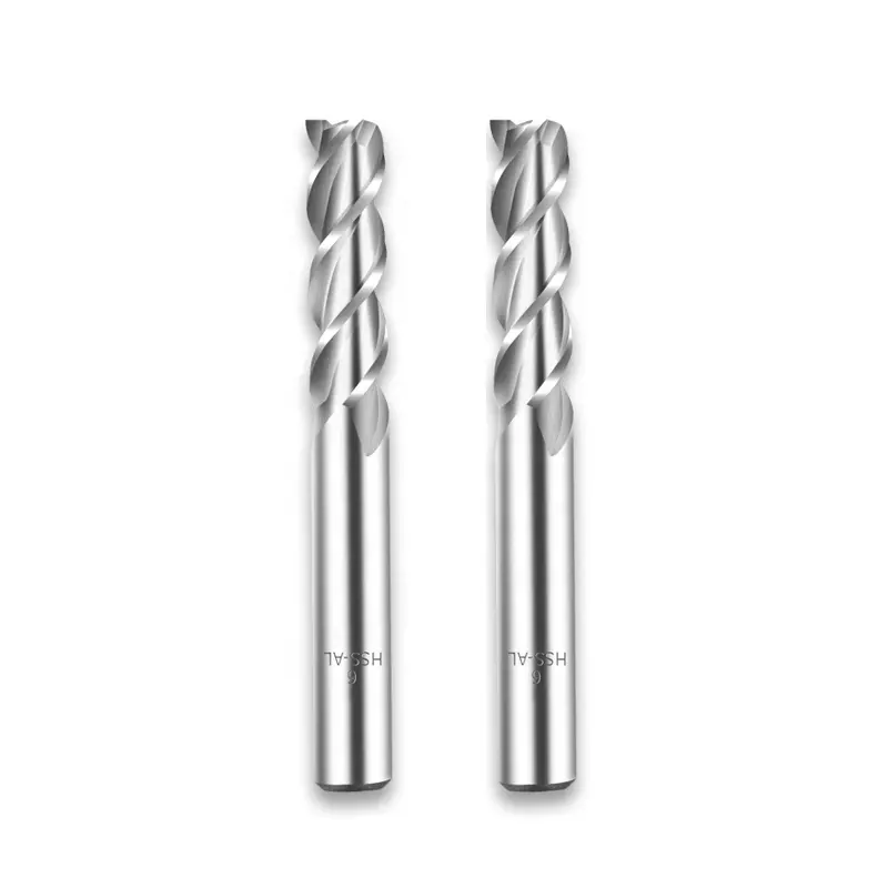 HSS phay Cutter công cụ 3 Flute 4 Flute tất cả các mặt đất thẳng côn Shank End Mill