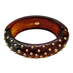 New Stylish Resin <b>Bangle</b> <b>Bracelet</b> Design With Silver Dots Classic Fancy Handmade Unisex Jewelry Anniversary Party with Woman - Product Image 6