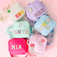 Sac isotherme portable en nylon PEVA avec fermeture éclair, 8 couleurs, étanche et anti-salissures, pour le retour à l'école, organisateur de collations, boîte à lunch isolée pour enfants