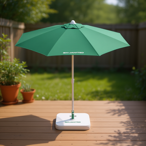 Sombrilla de Jardín JANITED de 2.5 M con Poste de Acero y Base, Parasol para Patio Exterior, Diseño Minimalista, Verde - Product Image 2