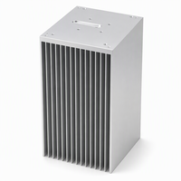 Radiateur en aluminium extrudé sur mesure, alliage 6063, module de refroidissement à ailettes pour alimentation électrique et électronique industrielle