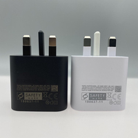 Chargeur mural 25W PD USB C UK pour Samsung Adaptateur de voyage Chargeur mural super rapide avec prise UK