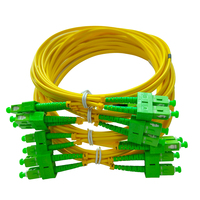 Kabel serat dupleks, 3.0mm 9 /125 Mode tunggal BI G657A1 kabel Patch serat optik SC/APC ke SC/APC