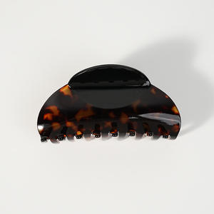 Pinza de pelo de grano de madera Retro de lujo Wjia, accesorios para el cabello de mujer de ácido acético de empalme de alta textura francesa - Product Image 6