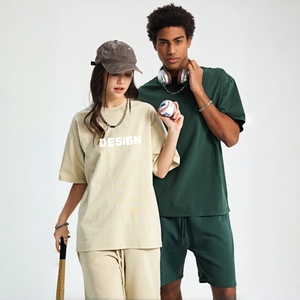 T-shirt Homme Oversize en Coton Tricoté 250 g/m² avec Logo Personnalisé, Lavage Acide, Épaules Tombantes, Qualité Supérieure, Taille US, Style <span class=keywords><strong>Streetwear</strong></span> Unisexe - Product Image 3