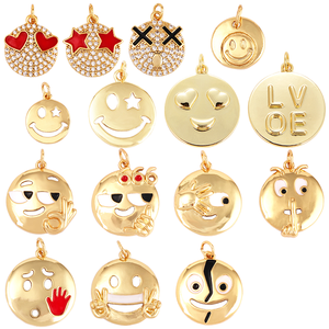 จี้ทองเหลืองชุบทองสำหรับสร้อยคอสร้อยข้อมือสำหรับงานปาร์ตี้ L92เรียกฉันว่าอารมณ์ความรู้สึก - Product Image 1