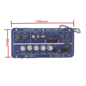 Chuyên Nghiệp Mini Kỹ Thuật Số Điện Mixer 50W + 50W Nặng Khuếch Đại Receiver D200 FM Đài Phát Thanh Âm Thanh Hệ Thống Nhà Ngoài Trời Bluetooths - Product Image 3