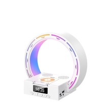 Nouvelle Arrivée - Table de Chevet LED Lumineuse et Colorée avec Support Téléphone à Chargement Sans Fil, Lampe de Nuit et Haut-Parleur Bluetooth