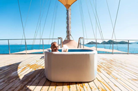 Baignoire à glace gonflable portable en PVC avec technologie Drop Stitch pour intérieur et extérieur, avec refroidisseur, pour la récupération sportive, la relaxation musculaire et les bains froids