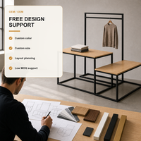 Tables de présentation de vêtements commerciaux avec des arrangements modulaires flexibles pour les aménagements de magasins de détail