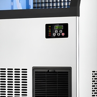 Machine à glaçons compacte commerciale 100 kg, double alimentation en eau : robinet direct et option eau en bouteille