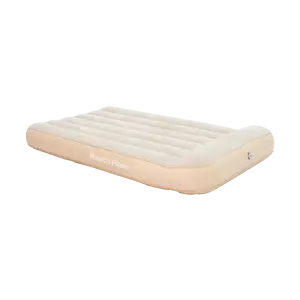 Matelas gonflable floqué pliable de taille jumelle Lit de couchage à air monocouche à faisceau de Coli avec pompe intégrée