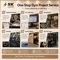 Ensemble complet d'équipements de gym SK pour centre de remise en forme, club, hôtel, machines d'entraînement de force et cardio, solution tout-en-un