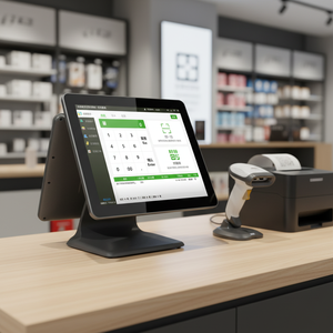 หน้าจอสัมผัสตั้งโต๊ะ 15.6 นิ้ว เครื่องคีออสก์ออลอินวันสำหรับร้านอาหาร RS609P หน้าจอ 15.6 นิ้ว ระบบแคชเชียร์ - Product Image 1