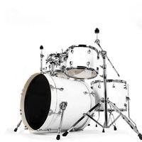 Batterie de percussions portable verte 5 fûts + 2 cymbales, nouveau style, avec support et pédales, en métal, pour jazz, vente en gros pour débutants, enfants, studio, scène, OEM
