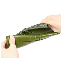 Dompet Wanita Lucu Elegan Panjang Tipis Tempat Kartu Minimalis Dompet Koin Kulit PU Dompet Zipper untuk Wanita dan Remaja Putri