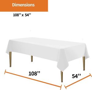 Disposable <b>Plastic</b> Rectangular <b>Tablecloth</b> Thanksgiving Mother's Day Big Size Solid Color PE Waterproof Party Supplies Outdoor - Product Image 2