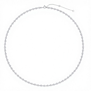 Collier personnalisé en moissanite taille coussin testée au diamant, en argent sterling 925, avec maillons à taille variable - Product Image 4