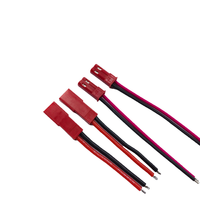 Kabel Harness Konektor JST 2 Pin Merah untuk Baterai LED Elektronik RC OEM