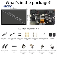 MPI7007-B Raspberry Pi Módulo de Pantalla LCD IPS de 7 Pulgadas 1024 * 600 con Pantalla Táctil Capacitiva y Altavoces