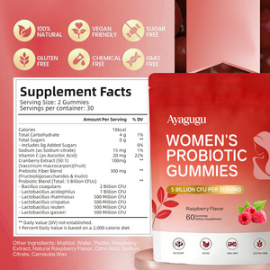 OEM Women's Probiotic <b>Gummies</b> Vaginal Balance Raspberry Flavor 60 Count 5 Billion CFU Per Serving Vegan Non-GMO Gluten-Free GMP - Product Image 2