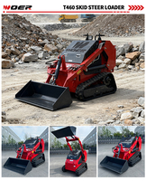 VOER Mesin Diesel Artikulasi Multifungsi Mini Front End Wheel Skid Steer Loader dengan Track Bucket Forestry Mulcher