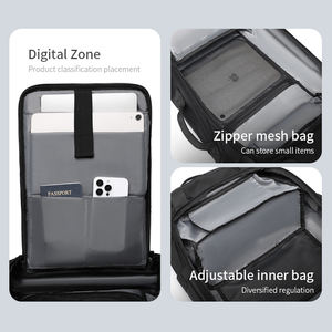 OZUKO 9660 2025 модный мужской рюкзак большой емкости для ноутбука Водонепроницаемый Оксфордский Материал USB деловая сумка для путешествий - Product Image 4