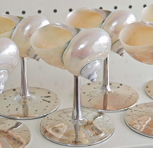 シルバーシーシェルワイングラス独身パーティーシェルマティーニグラス2025人気シルバーセットギフト結婚式花嫁介添人ギフト - Product Image 2